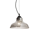 Luminaire  suspension BISTR SP1 PLATE E27 IP20, couleurs fume, noir 