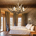 Ideal Lux Chandelier CHALET SP8, 8 flames, E14, beige