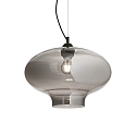 Luminaire à suspension BISTRÒ SP1 ROUND E27 IP20, couleurs fumée, noir