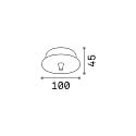 Ideal Lux Ceiling canopy for Pendant luminaires, 1-fold, ROUND, chrome