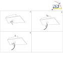 Ideal Lux Baldacchino LINEAR STANDARD 3 elemento, lang, nero opaco