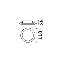 Ideal Lux Lumière de surface GROOVE ROUND Ø 11.8CM plat, rond, on/off IP20, blanche  Ideal Lux Lumière de surface GROOVE ROUND Ø 11.8CM plat, rond, on/off IP20, blanche