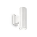 Luminaire mural dextrieur BASE haut bas GU10 IP44, transparent, blanc mat