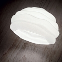 Ideal Lux Pendant luminaire KARMA SMALL, E27, adjustable height up to 120cm, chrome / white etched glass Ideal Lux Pendant luminaire KARMA SMALL, E27, adjustable height up to 120cm, chrome / white etched glass