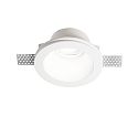 Recessed luminaire SAMBA ROUND, IP20, GU10, plaster, paintable, opening  9cm