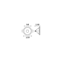 Recessed luminaire SAMBA ROUND, IP20, GU10, plaster, paintable, opening Ø 9cm