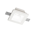 Luce da incasso SAMBA SQUARE rigido, verniciabile GU10 IP20, bianco, verniciabile dimmerabile
