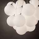 Ideal Lux Pendant luminaire MAPA PLUS, 22 flames, Ø 80cm, E14, metal / white etched glass Ideal Lux Pendant luminaire MAPA PLUS, 22 flames, Ø 80cm, E14, metal / white etched glass