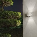 Ideal Lux Wandleuchte SNIF SQUARE, IP44, Up/Down, G9 max. 40W, Aluminium / Pyrexglas, Wei