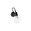 Lampada da parete EDISON ruotabile, inclinabile E27 IP20, Nero