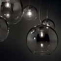 Ideal Lux Pendant luminaire NEMO, Ø 20cm, incl. E27 LED 3.2W 3000K, nuanced chrome Ideal Lux Pendant luminaire NEMO, Ø 20cm, incl. E27 LED 3.2W 3000K, nuanced chrome