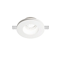 Luce da incasso SAMBA ROUND rigido, verniciabile GU10 IP20, bianco, verniciabile dimmerabile