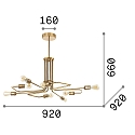 Luci a sospesione TRIUMPH 8-Lampadine E27 IP20