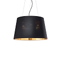 Pendant luminaire NORDIK-SP6, E27,  60cm, black / gold on the inside