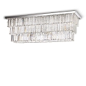 Luminaire de plafond MARTINEZ 8 flammes E14 IP20, chrome,  limpide