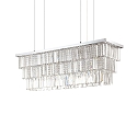 Luminaire  suspension MARTINEZ 8 flammes E14 IP20, chrome,  limpide