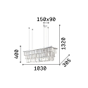 Luminaire  suspension MARTINEZ 8 flammes E14 IP20