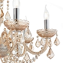 Ideal Lux Chandelier ROSE, 8 flames, E14, amber glass / chrome details Ideal Lux Chandelier ROSE, 8 flames, E14, amber glass / chrome details