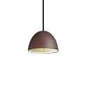 Pendant luminaire FOLK, 1 flame, Ø 18cm, E27, rust look / white