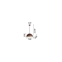 Ideal Lux Pendant luminaire FOLK, 1 flame, Ø 50cm, E27, rust look / white Ideal Lux Pendant luminaire FOLK, 1 flame, Ø 50cm, E27, rust look / white