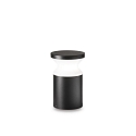 Outdoor Stehleuchte TORRE SMALL, IP44, Hhe 60cm, E27, Schwarz matt / Opal