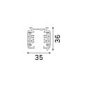 Ideal Lux Rail conducteur triphasé LINK TRIMLESS commutable, 200cm blanche