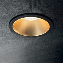 Ideal Lux Recessed LED luminaire GAME ROUND, IP20, 11W 3000K 850lm 36, black / gold reflector