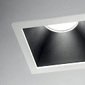 Ideal Lux Recessed LED luminaire GAME SQUARE, IP20, 11W 3000K 850lm 36, white / black reflector