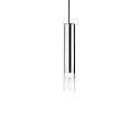 Pendant luminaire LOOK, IP20,  6cm, incl. GU10 MR16 28W 3000K, nuanced chrome, with glass