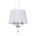 Luci a sospesione PEGASO 3-Lampadine E14 IP20, Ottone spazzolato, Organza