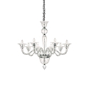 Luminaire à suspension BRIGITTA 8 flammes E14 IP20, transparent