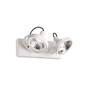 Applique et plafonnier GLIM  2 flammes GU10 IP20, blanche, revtement en poudre
