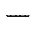 LED ceiling luminaire LIKA TRIM, recessed mounting, lenght 14.6cm, 10W 3000K 1100lm 29°, white / black