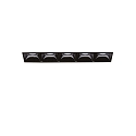 LED ceiling luminaire LIKA TRIMLESS, recessed mounting, lenght 14.6cm, 10W 3000K 1100lm 29°, white / black