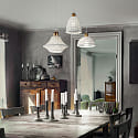 Ideal Lux Luci a sospesione LUGANO-1 1-Lampadina E27 IP20, Bianco, brunito