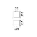 Ideal Lux Outdoor Wand-/Deckenleuchte LUNA SMALL, IP44, inkl. G9 3.2W 3000K