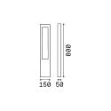 Ideal Lux Luce con piedistallo VEGA G9 IP44, trasparente, Caffè marrone, verniciato a polvere