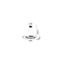 Ideal Lux Luminaire à suspension ORACLE ROUND D60 rond, médium, commutable IP20, noir 