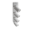 Applique et plafonnier RUDY 4 flammes, pivotant, rotatif GU10 IP20, blanche, revêtement en poudre
