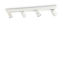 Ideal Lux Applique et plafonnier RUDY 4 flammes, pivotant, rotatif GU10 IP20, blanche, revtement en poudre