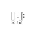 Ideal Lux Applique da esterno GUN SMALL su / giù, 2-Lampadine GU10 IP44, antracite