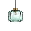 Pendant luminaire MINT-2,  20cm, E27, mint green / brass satin