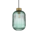 Pendant luminaire MINT-3,  24cm, E27, mint green / brass satin