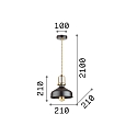Luminaire  suspension ERIS-1 E27 IP20