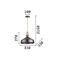 Ideal Lux Luminaire  suspension ERIS-2 E27 IP20, or mat, blanche