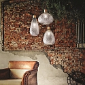 Ideal Lux Pendant luminaire BERGEN 3, Ø 30cm / H 27cm, E27, smoked relief glass / wood / black Ideal Lux Pendant luminaire BERGEN 3, Ø 30cm / H 27cm, E27, smoked relief glass / wood / black