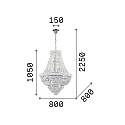 Luminaire  suspension DUBAI 24 flammes E14 IP20