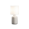 Lampada da tavolo KAL-3 con interruttore E14 IP20, Grigio, Bianco
