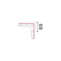Ideal Lux Connecteur d'angle triphasé LINK TRIMLESS contrôlable par DALI, conducteur de protection à gauche, blanche
