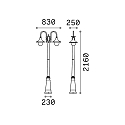 Lampadaire d’extérieur CIMA E27 IP43